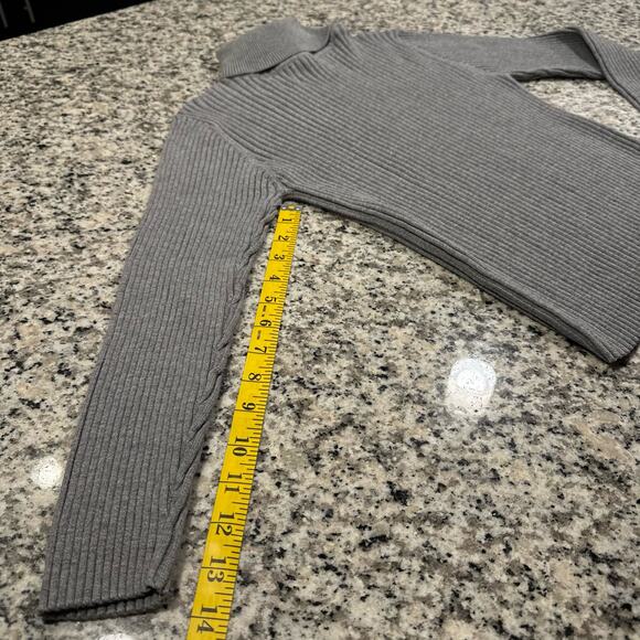 Northern Reflections Vintage Ribbed Gray Turtleneck Women's L Cotton Cozycore - Picture 3 of 6